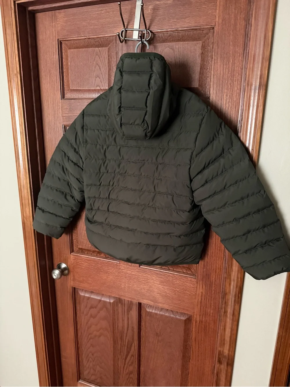 Nike Kids Hooded Puffer Jacket - Olive Green - Youth XL